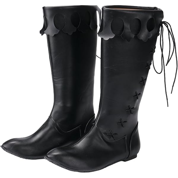 Amazon.com: DUNHAO COS Men's Faux Leather Medieval Boots