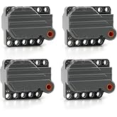 Rcmall Pull Back Motor Set, 4 Pack Gray Technical Building Blocks, Compatible with 12787c01 &amp; 12799, Inertia Power Functions for DIY Vehicle Projects