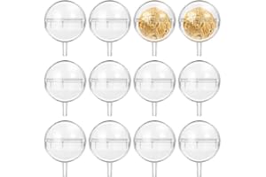 DECHOUS 100Pcs Clear Chocolate Ball Box Clear Round Chocolate Packaging Candy Wrapper for DIY Bouquet, Wedding, Party