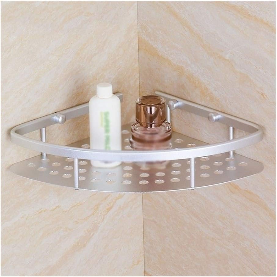 QingH yy Shower Caddies Shelf Corner Bathroom Shelves with Rail