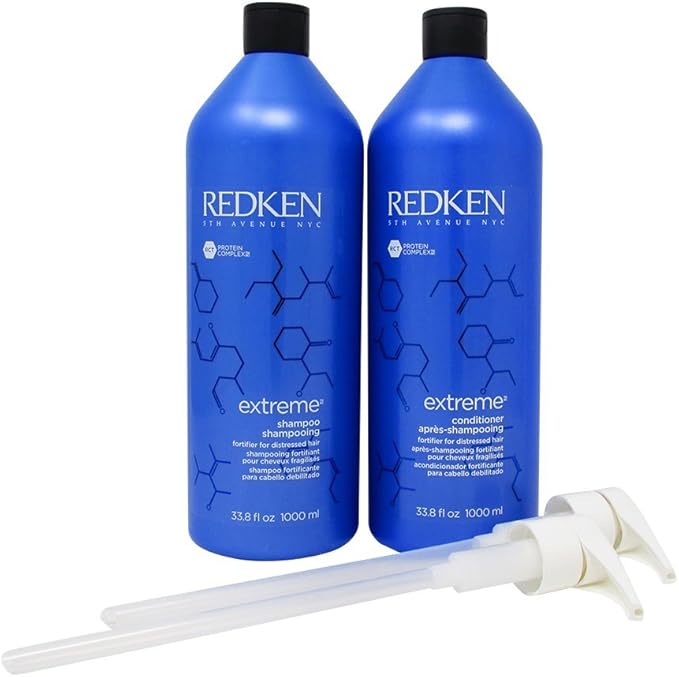 Redken New Extreme Shampoo and Conditioner 1 Liter Duo Set & liter