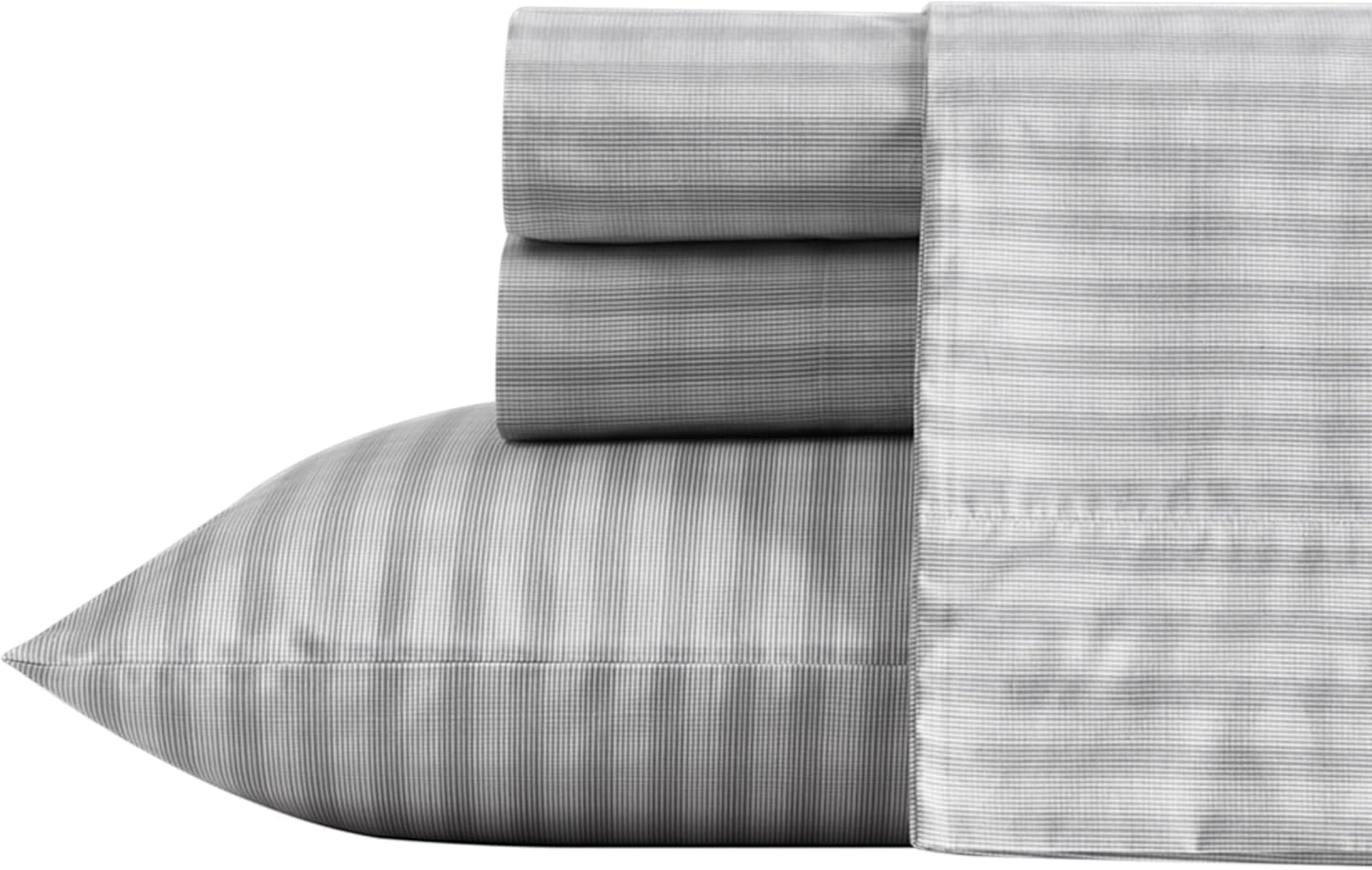 Photo 1 of Nautica - Twin XL Sheets, Cotton Percale Bedding Set, Fully Elasticized, Ideal Dorm Essentials (Michael Plaid Grey, Twin XL)
