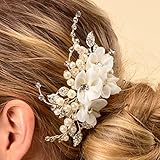 Remedios Bridal Flower Side Hair Comb Wedding Accessory Rhinestone Headpiece