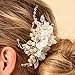 Remedios Bridal Flower Side Hair Comb Wedding Accessory Rhinestone Headpiece