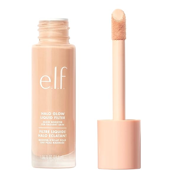 E.L.F. HALO GLOW LIQUID FILTER, COMPLEXION BOOSTER FOR A GLOWING, SOFT-FOCUS LOOK, INFUSED WITH HYALURONIC ACID, VEGAN & CRUELTY-FREE, 1 FAIR