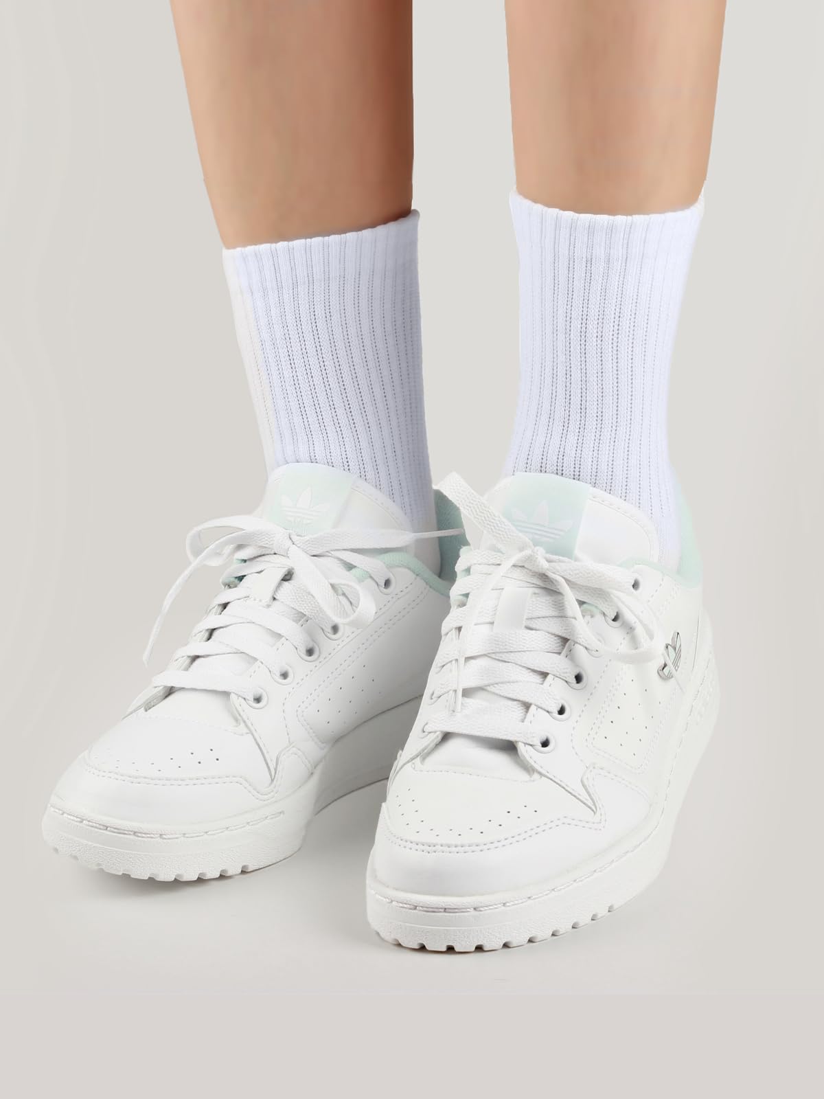 COTTON DAY Unisex School Kids Boys Girls Soft Cotton Black White Gray Navy Khaki Athletic Socks with Retro Stripes