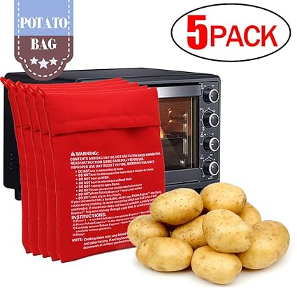Buy Cccsee Potato Microwave Potato Just In 4 Minutes Express Red Baked Pouch Baking Bag 5 Pack Online At Low Prices In India Amazon In