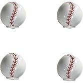 Tverghvad Baseball Dresser Knobs, [4 Pack] Baseball Decor Drawer Knobs, Ball Sport Knobs for Kids Boy&rsquo;s Dresser Drawer/Cabinet/Closet Door, White
