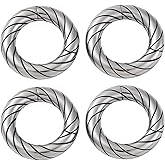 Beebeecraft 1 Box 2 Pairs Spring Gate Rings 316 Stainless Steel Stripe Pattern O Ring Clips Snap Hooks Keyring Buckle Clasps for Bag Purse Shoulder Strap