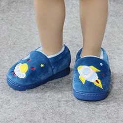 ESTAMICO Boys Girls Warm Slippers Cartoon Car Kids