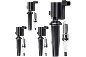 MOTOREVO UF621 Ignition Coils Pack & Iridium Spark Plugs Compatible with Ford C-Max Escape Fusion Hybrid Transit Connect, for Lincoln MKZ, for Mazda Tribute 2.0L 2.5L 2009 2010 2011 2012 2013 2014, Set of 4