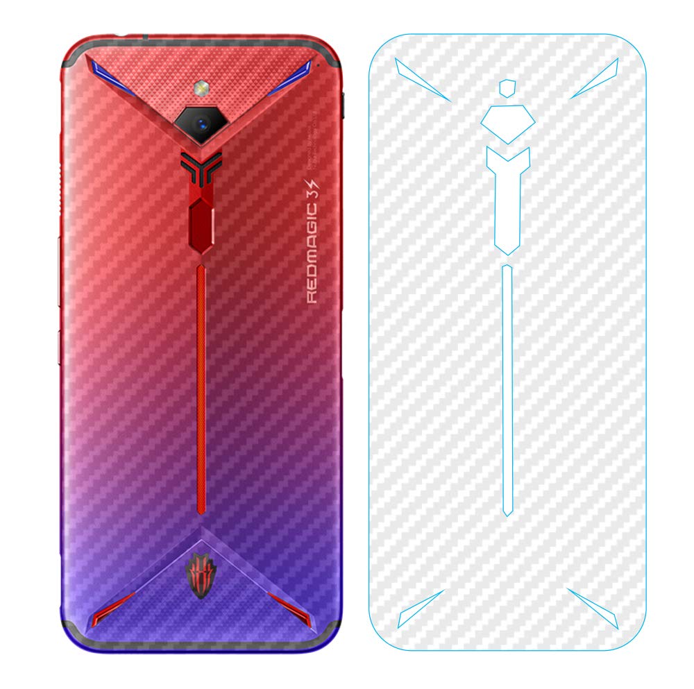 NOKOER Back Protector Flim for ZTE nubia Red Magic 3s, [4 Pack] 0.1mm Ultra Slim Scratchproof Soft Back Film, [Anti-fingerprint] [Non-slip] [Transparent]