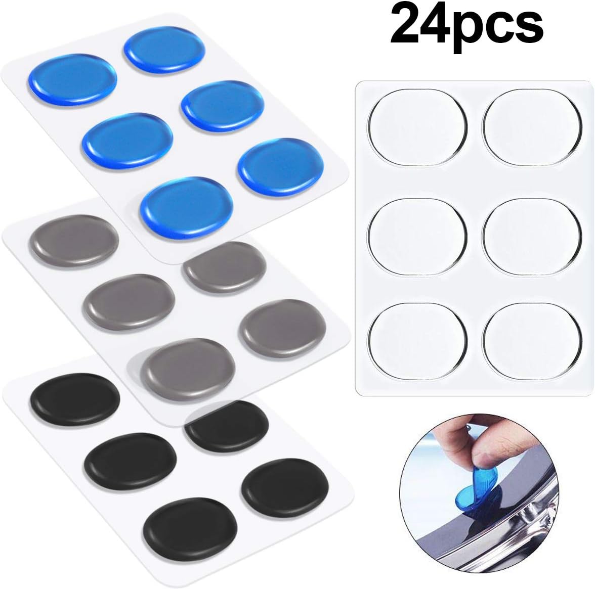 24 Pcs Silicone Drum Damper Pads, Drum Dampeners, Drum Snare Mute Pad