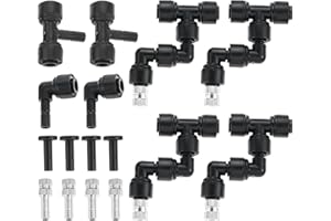 DRELD 4 Pack 1/4'' Reptile Mister Nozzles, 360° Adjustable Reptile Misting Nozzles, Reptile Fogger Fine Mist Cooling System Nozzles for Reptile Terrarium Tank, Full Water Coverage, Garden Patio Greenhouse