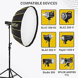 Glow EZ Lock 34" Collapsible Silver Beauty Dish