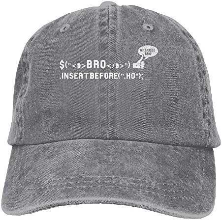 Richard Bro Code (Bros Before Hos) Unisex Cotton Washed Denim Leisure Caps Adjustable Ash