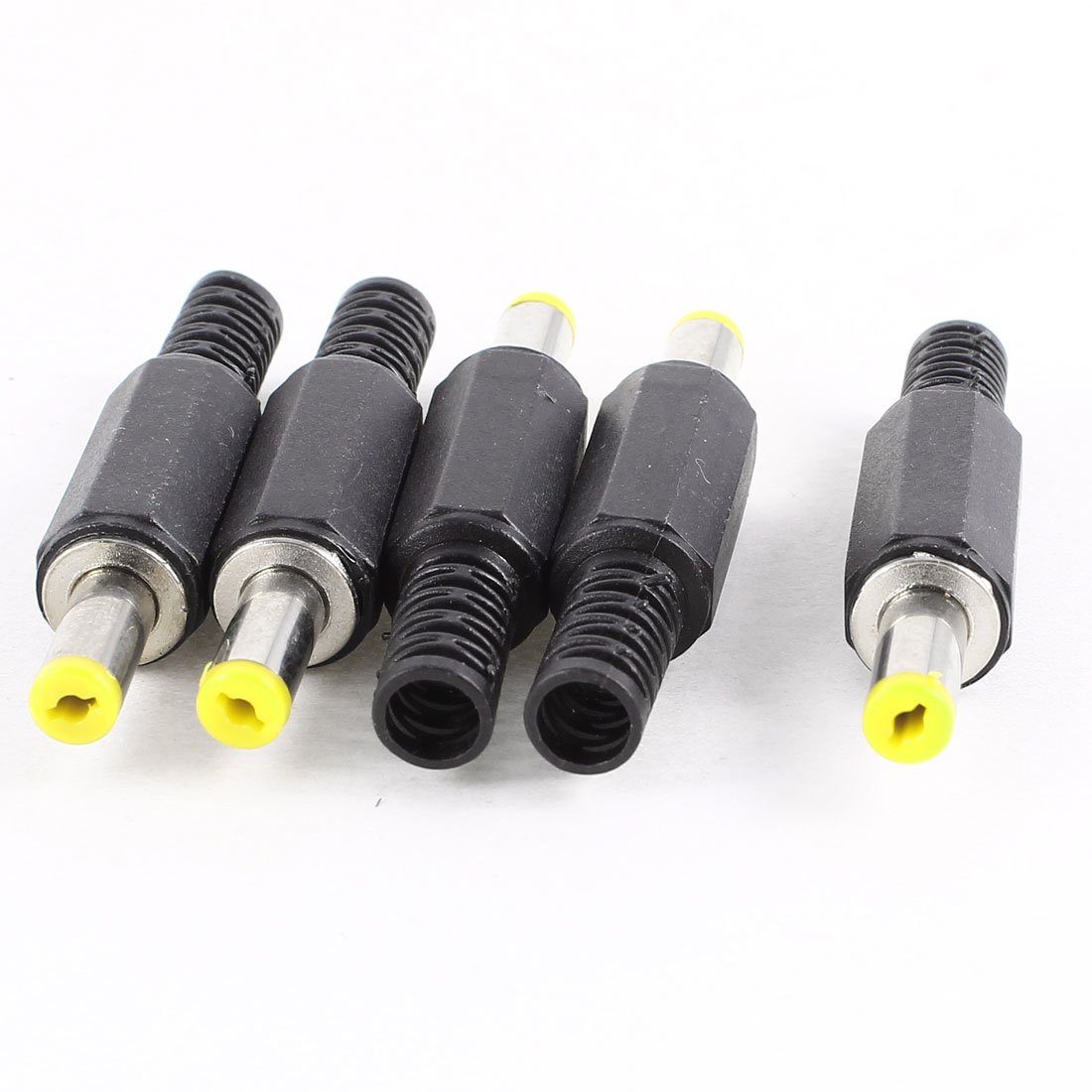 sourcing map 4.8x1.7mm DC Male Connector Jack Solder Adapter DIY DC Barrel Connectors Replacement 5pcs