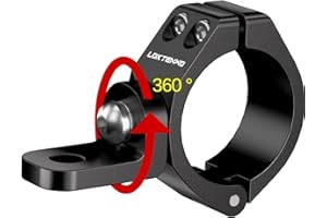 LOKTENWO LED Light Bar Mounts UTV Whip Light Mount Clamp Solid Heavy Whip Flag Mounting Bracket 360°Rotation Adjustable Fit on 1.5"/1.75"/1.85"/2"/2.1" Roll Cage