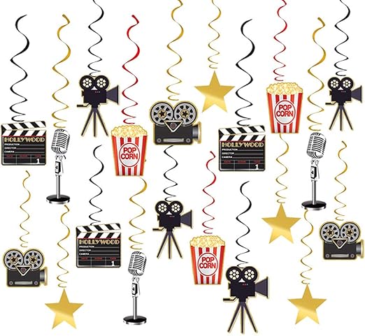 Amazon Com Movie Night Party Supplies Hanging Decorations 30pcs
