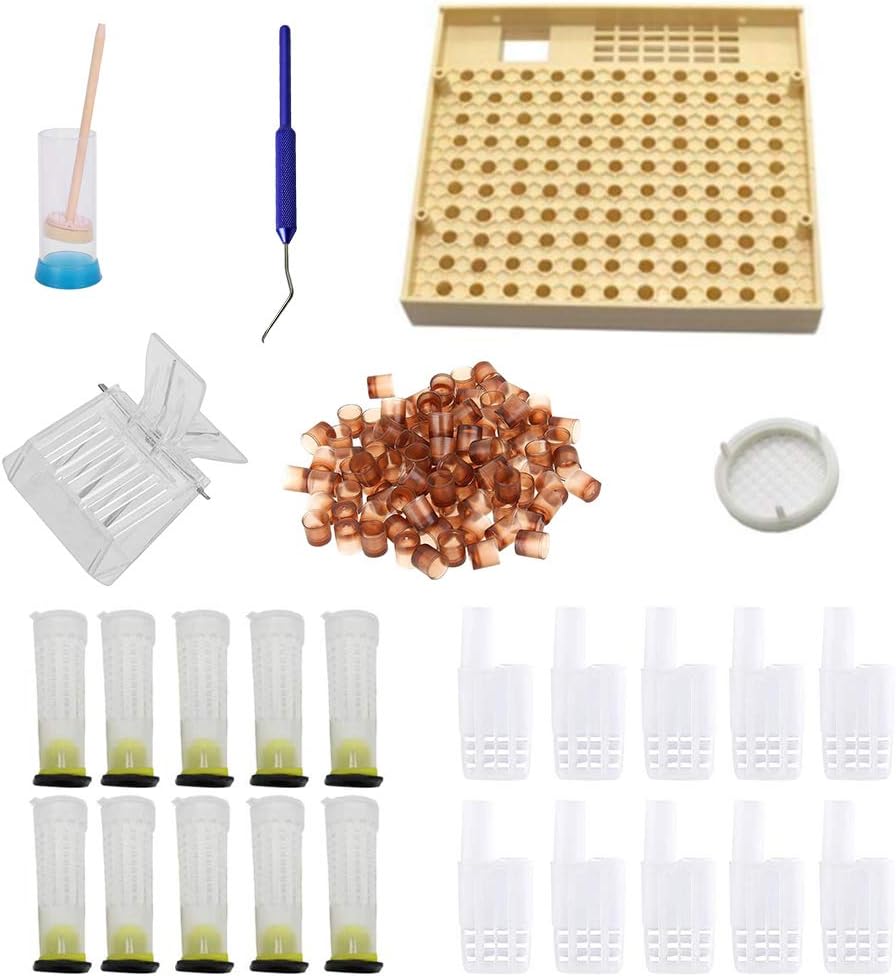 planuuik Complete Bee Queen Rearing Cup Kit System Beekeeping Equipment Tools