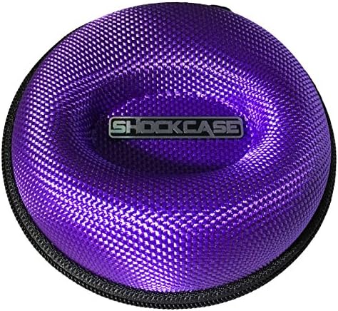 Travel Watch Case | Single Watch Box w/ Zipper for Proper Watch Storage | Cushioned Round Watch Case for Travel | Fits all Wristwatches &amp; Smart Watches -Purple