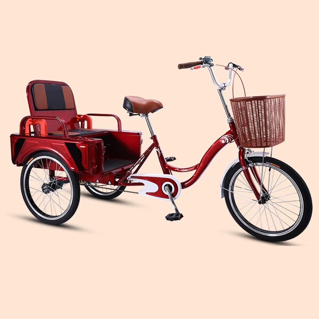 20 Inch Fat Tire All Terrain Electric Tricycles For Adults 48V 500W Three-Wheel Electric Bicycle With Passenger Seat
