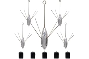 Gefischtter Sputnik Sinker Fishing Weights Lead Fishing Equipment Long Tail Surfing Casting Spider Sinkers for Catfish Saltwater Beach Sand Ocean