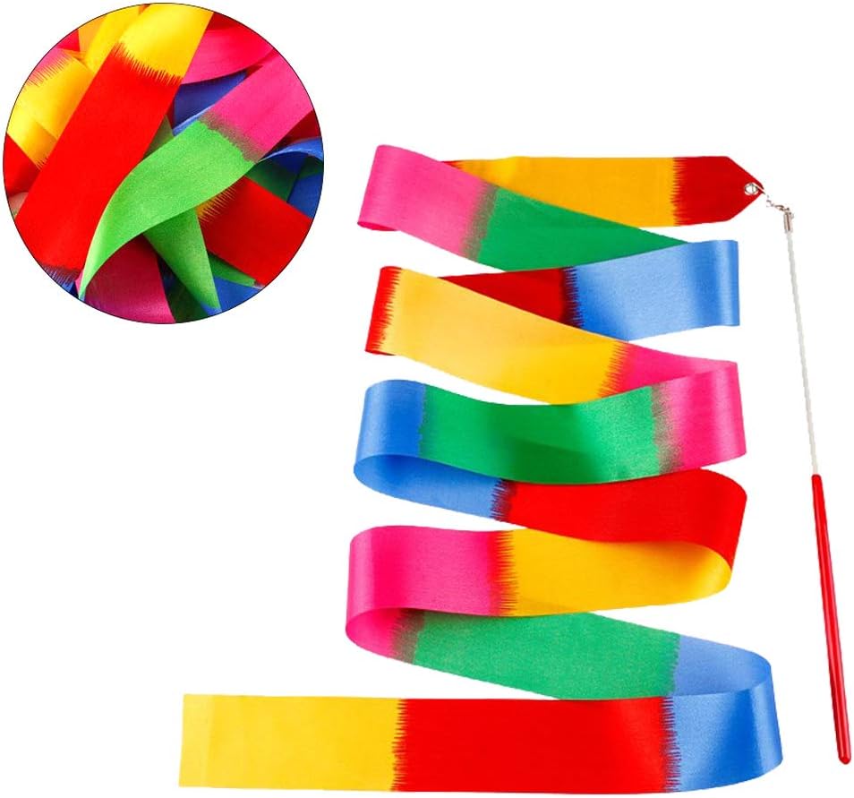 Steamable Ribbon 6 Pieces Dancing Streamers Ribbon Wands Rhythmic Streamers Rhythmic ...