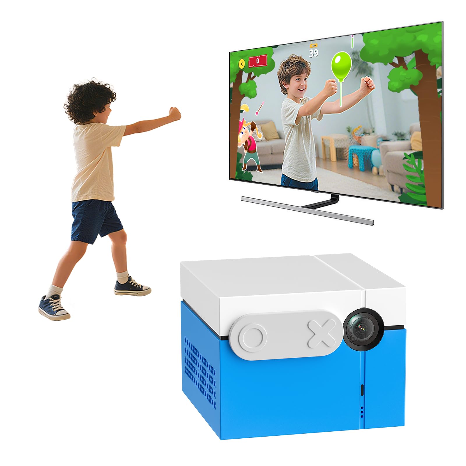 Photo 1 of KINHANK MotionX - Motion Sensing Game Console for Kids&Families with 34 Games + Ongoing Updates – No Subscription Required, Plug&Play, Compatible with TV/PC, Perfect for Game Nights, Parties & Gifts