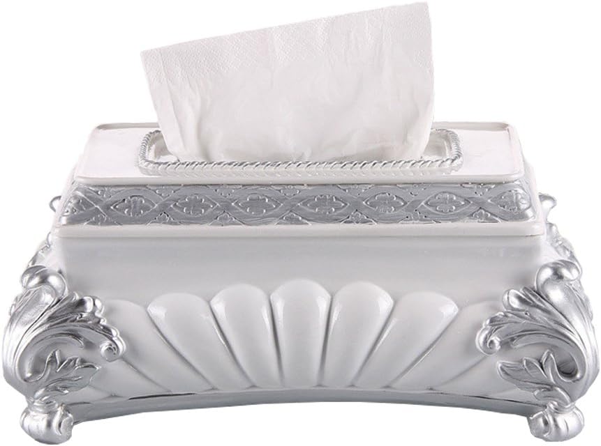 YUMU Resin Tissue Dispenser Rectangular Tissue Holder European Style Tissue Box Cover DJ1121