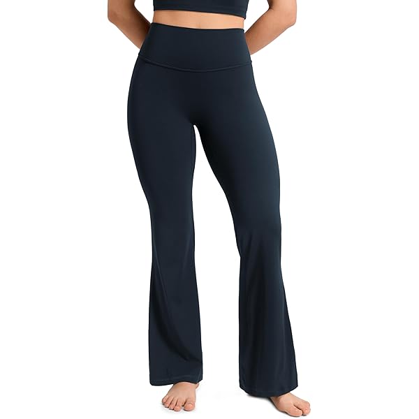 CRZ YOGA Dames Butterluxe High Waist Flare Pants 32 - Wijde pijpen Bootcut Yogabroek met Zak Lounge Rode Merlot XS