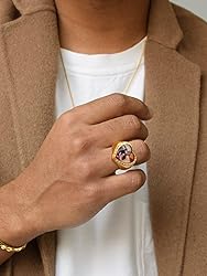 FindChic Customized Heart Signet Rings with Photo
