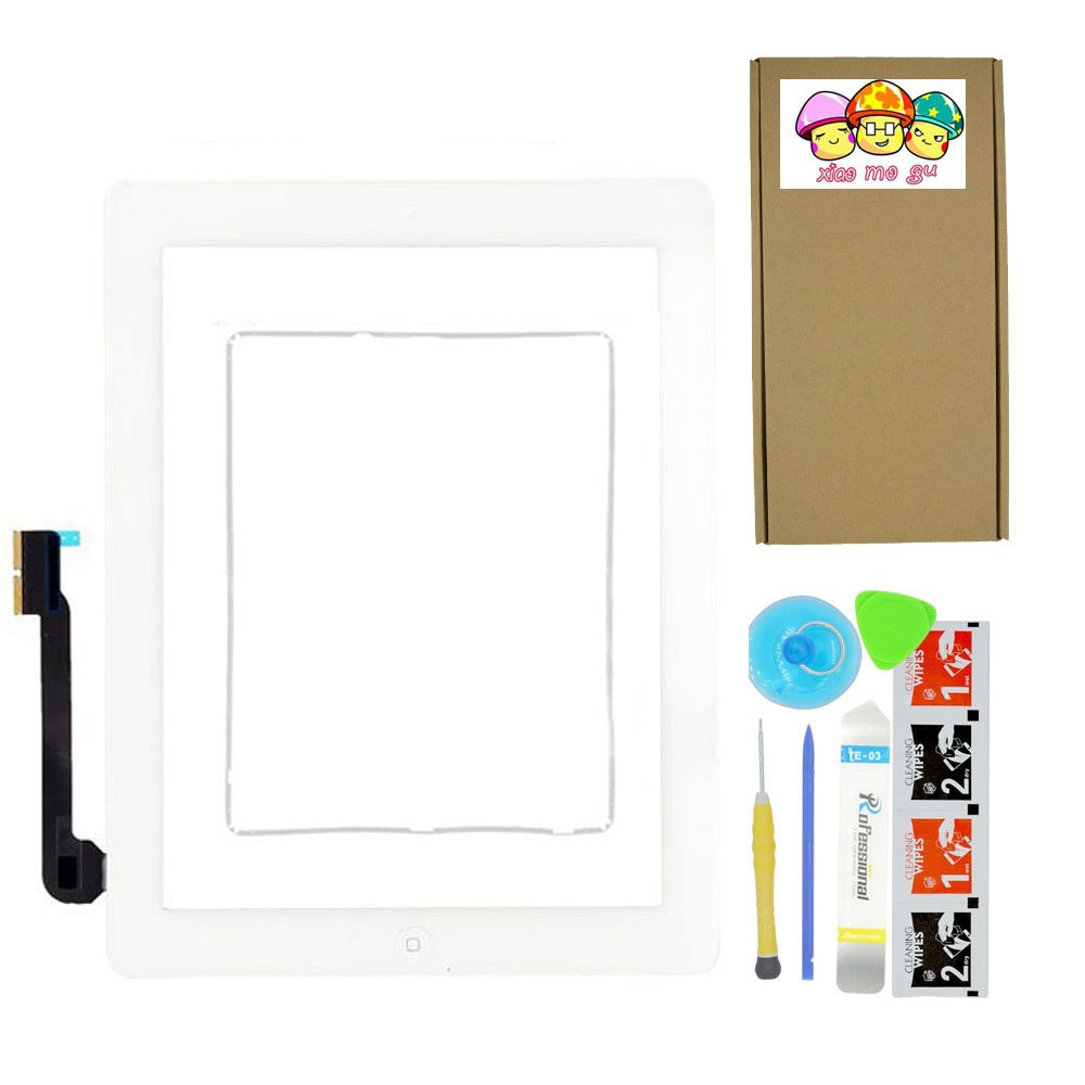 Xiao Mo Gu Blanco Menu Con Pantalla Tactil De Digitalizador Asamblea Completa Para Ipad 3 Boton De Inicio Para Apple Ipad 3 De 3ª Generacion A1416 A1403 A1430 Incluye Herramientas Accesorios Para