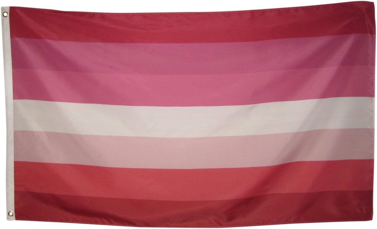 Lesbian Flag 3 x 5 Feet (36 x 60 inches) Pride, Gay, LGBT, Polyester With Two Metal Grommets Flagpole