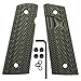 Cool Hand 1911 Slim G10 Grips, Full Size(Government/Commander), Magwell Cut, Big Scoop mag. Release, 3/16 Thin, Ambi Safety Cut, OPS Texture, These Grips Only Work with Short Bushings,OD Green/Black