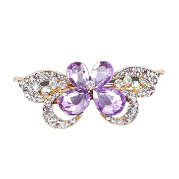 Amazon Com Fashion Women Elegant Korean Style Rhinestone Barrette