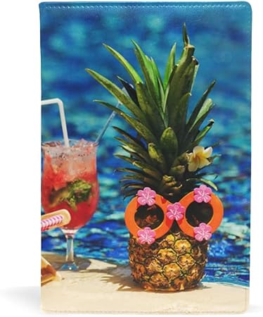 Amazon 面白いパイナップル 夏 海 ブックカバー 文庫 A5 皮革 おしゃれ 文庫本カバー 資料 収納入れ オフィス用品 読書 雑貨 プレゼント耐久性に優れ ブックカバー 文房具 オフィス用品