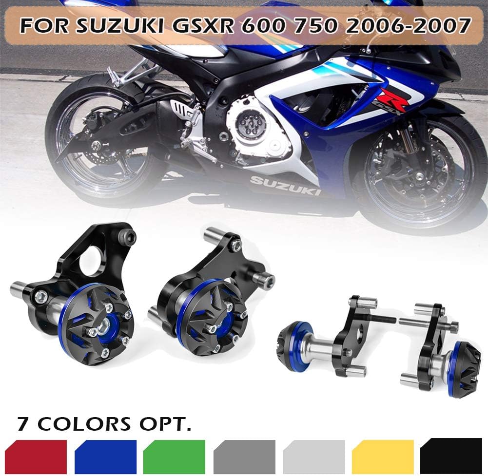 LoraBaber Motorbike GSXR600 GSXR750 06 07 Frame Slider Crash Pad Protector Guard for S-u-z-u-k-i GSXR 600 GSXR 750 GSX-R 600 GSX-R 750 2006 2007 (Green)