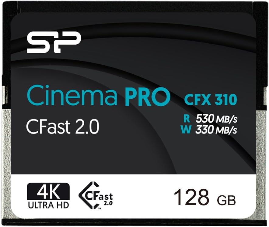 Silicon Power 128GB CFast 2.0 3500X MLC Memory Card for Canon XC10 URSA MINI