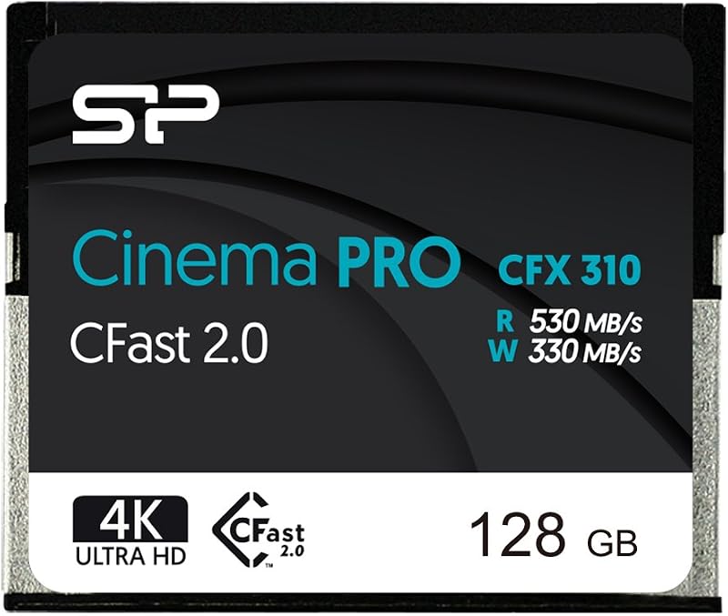 Silicon Power 128GB CFast 2.0 3500X MLC Memory Card for Canon XC10 URSA MINI
