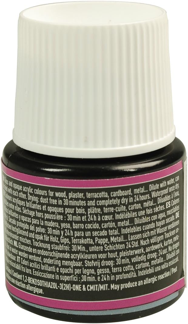 Pebeo Deco Bright Paint, Black, 45 ml, Deep Black, 45 ml (Pack of 1) - Image 3