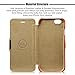 iPhone 6s/6 Case, Benuo [Luxury Series] [Slim Style] Genuine Leather Folio Flip Corrected Grain Leather Case with Magnetic Closure for iPhone 6/iPhone 6s 4.7 inch (Orange)