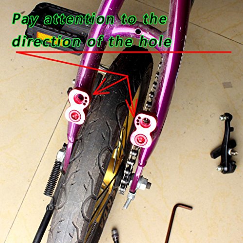 Seafard Adjustable Bike Disc Brake Frame Mounting Holder Wheelset V Brake Lengther - Red