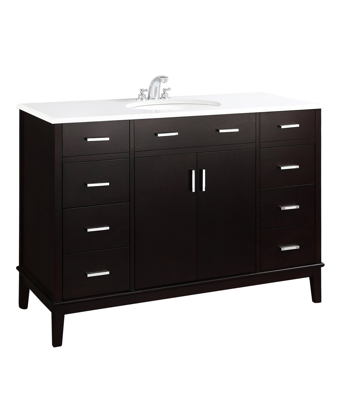 Nl Clt090201 24 2a Simpli Home Urban Loft 24 Bath Vanity With Quartz Marble Top Dark Espresso Brown Bathroom Sink Vanities Accessories Bathroom Vanities Cristappl