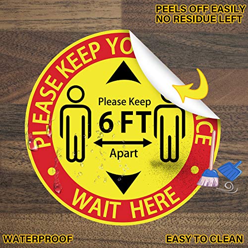 Social Distancing Floor Decal Stickers - 15 Pack 12\