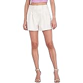 BCBG New York Womens Pleated Front Style Shorts
