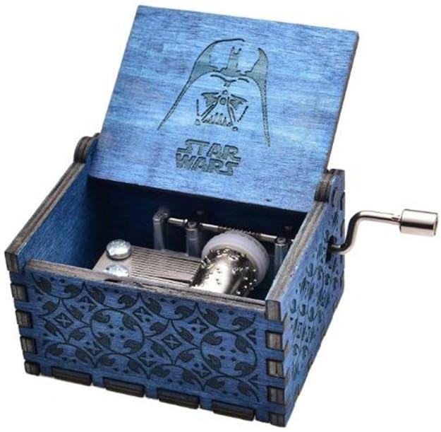 Cuzit Caja musical de madera con manivela de madera, diseño de Star Wars: Amazon.es: Hogar