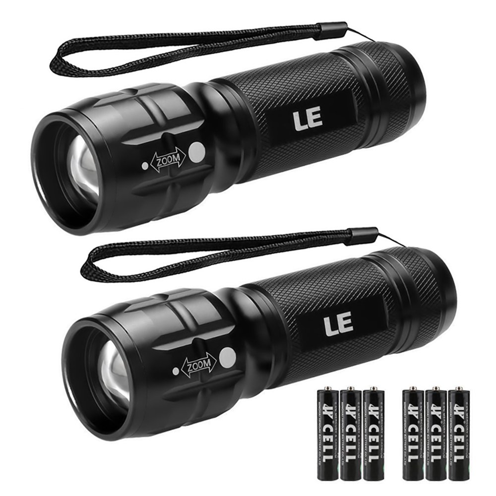 LE LED Torch, Adjustable Focus Tactical Flashlight, Powerful Handheld