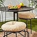 Greendale Home Fashions 15 in. Round Outdoor Bistro Chair Cushion (set of 2), Stone
