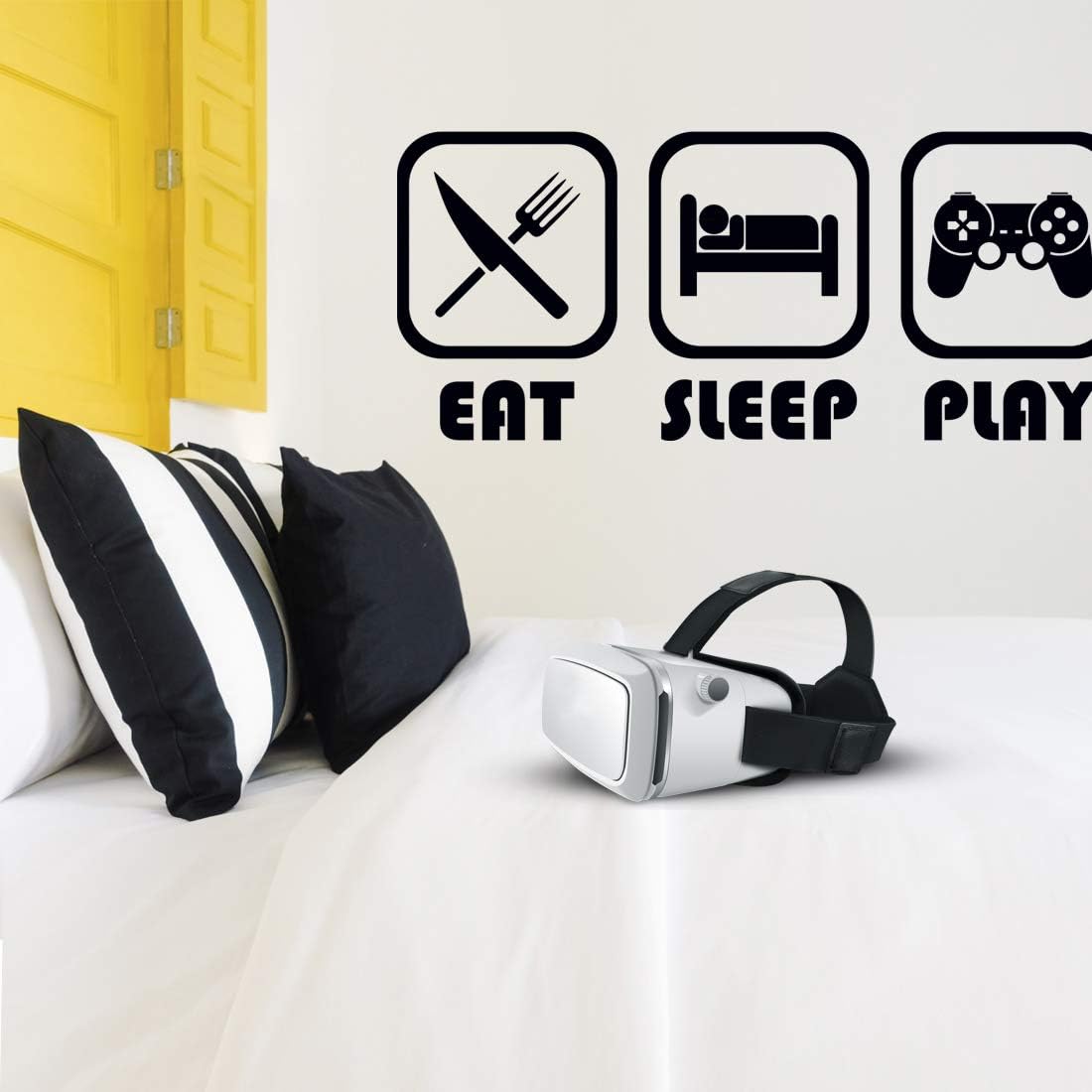 Eat Sleep Play Wall Stickers Boys Vinyl Sticker Game Decal Gaming Art Decor Gamer Picture boy Decal Poster Kitchen Nursery Decoration Kid Accessories Posters Home Children murals Decorations Kids - Image 4